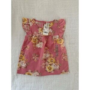 Toddler Girl Cotton Floral Shirt Size 4t NEW